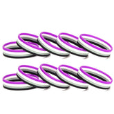 Asexual Pride Rubber Wristband (100 Pieces)